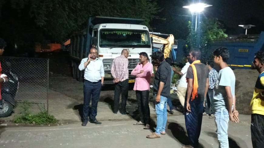 अवैध उत्खनन करणारे वाहने अपर तहसीलदार यांनी जप्त केली