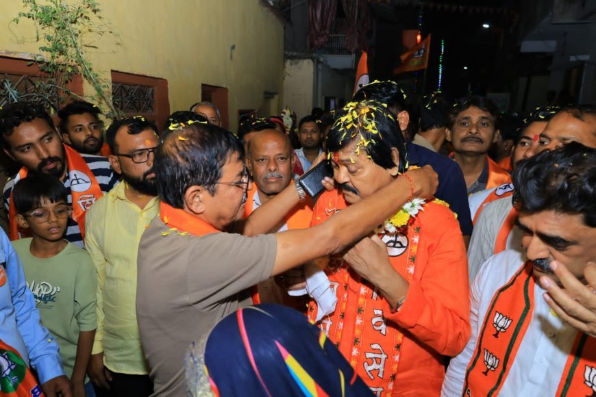 प्रदीप जैस्वाल यांच्या प्रचारार्थ तनवाणी मैदानात  गांधीनगर, खोकडपुऱ्यात तनवाणी आणि प्रदीप जैस्वाल यांची